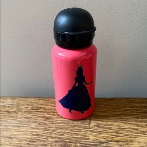 Laken Jeeto Series Pink Reusable Aluminum Water Bottle Princess Silhouette .35 L